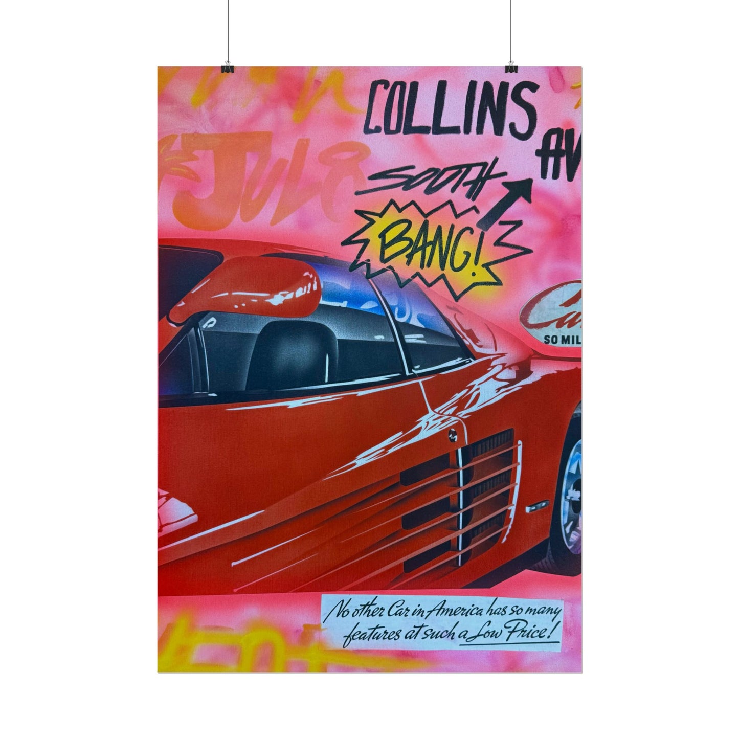 "miami momentos" airbrush rolled print