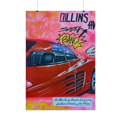 "miami momentos" airbrush rolled print