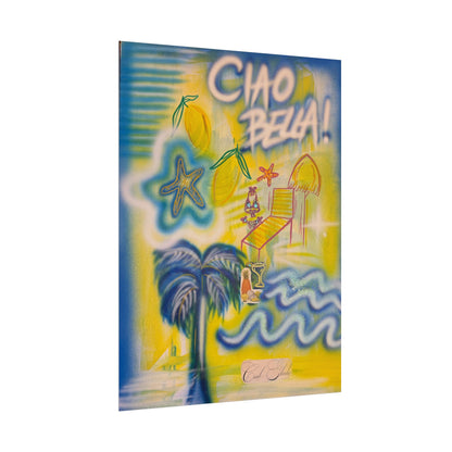 "ciao bella" airbrush rolled print