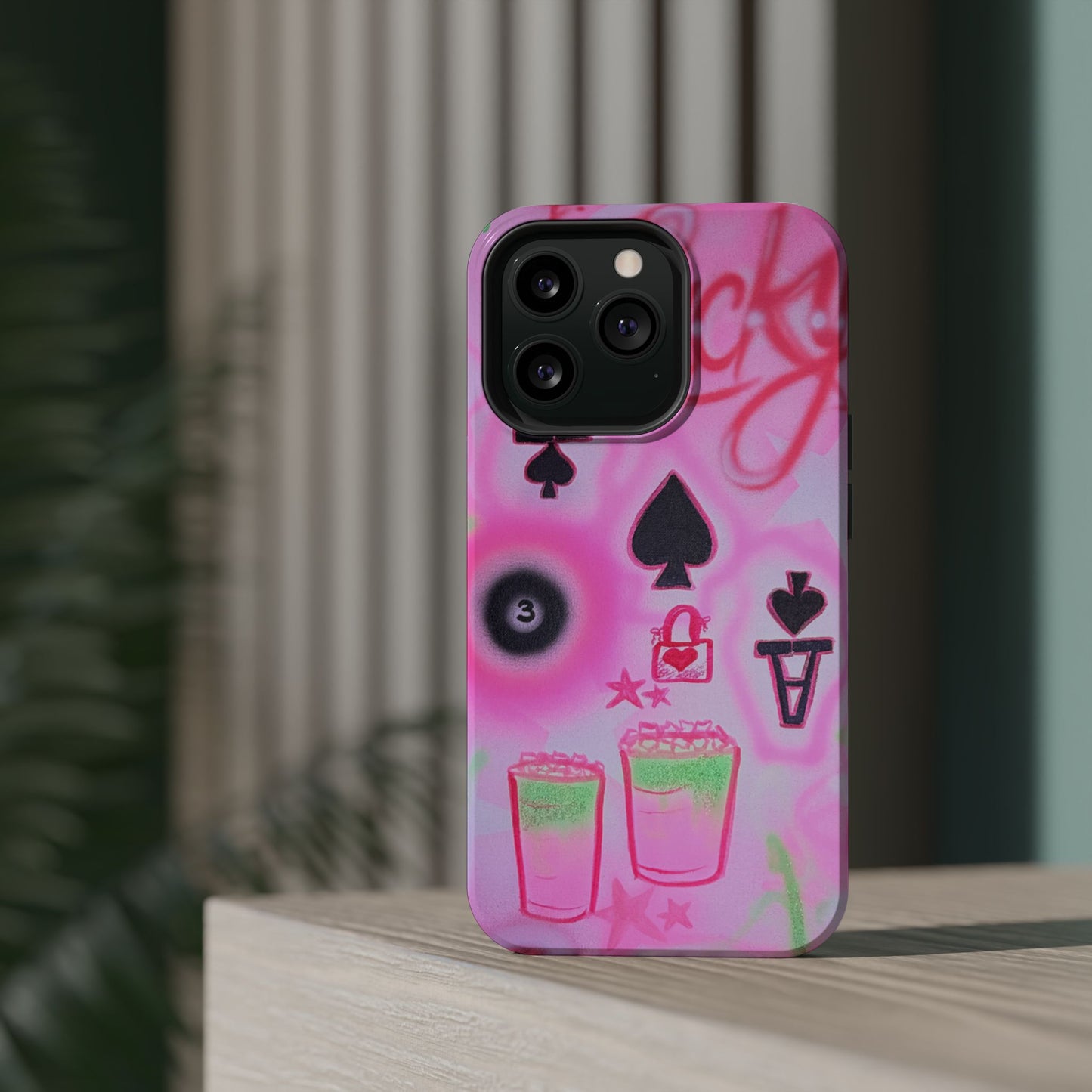 MagSafe "lucky ace" airbrush iPhone case