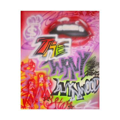 "wynwood gold" airbrush rolled print