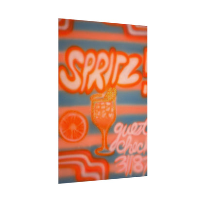 "aperol spritz" airbrush rolled print