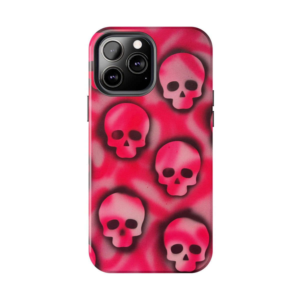 "pink skully" airbrush iPhone case