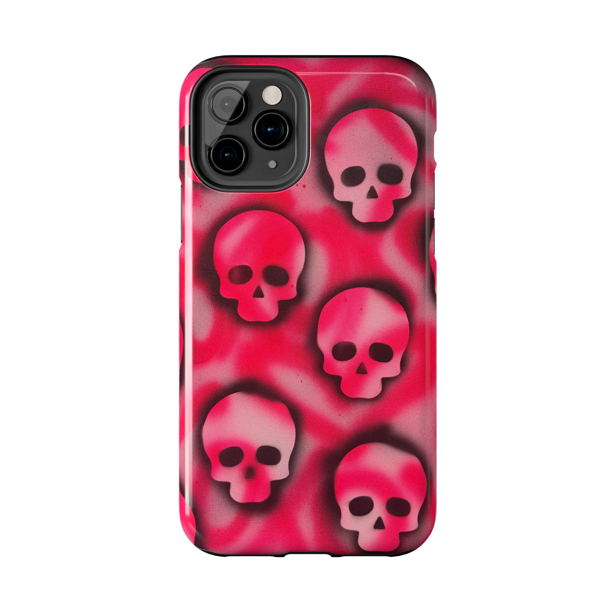 "pink skully" airbrush iPhone case
