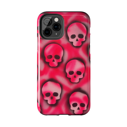 "pink skully" airbrush iPhone case