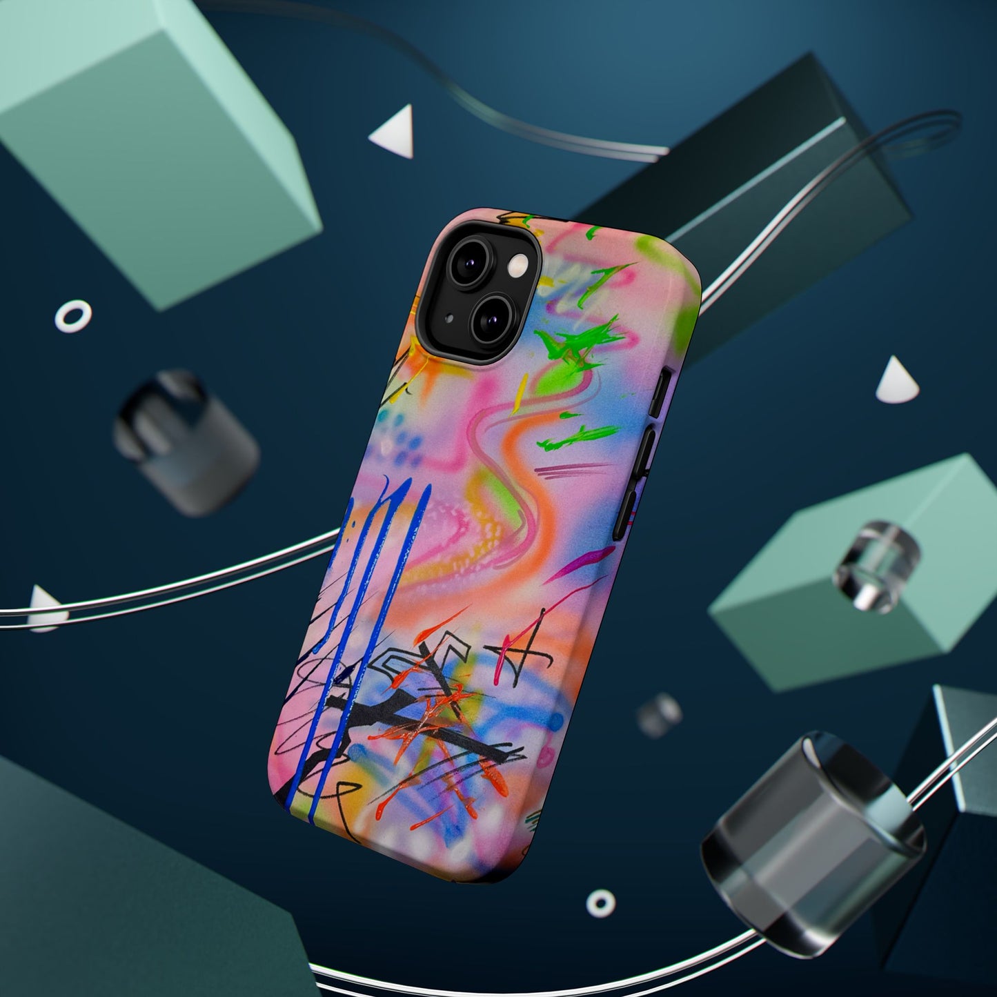 MagSafe "neon haze" airbrush iPhone case