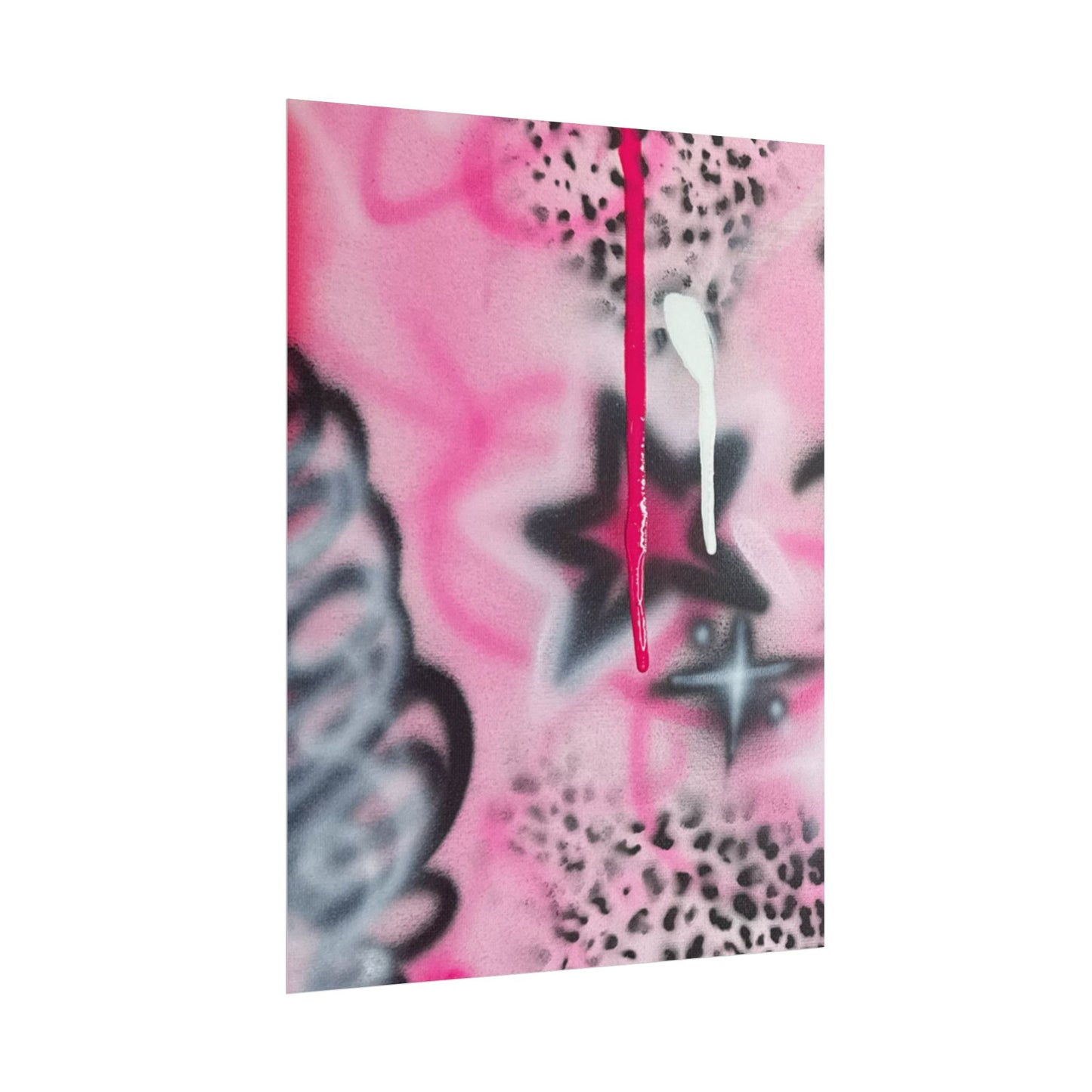 "pink cheetah" airbrush rolled print