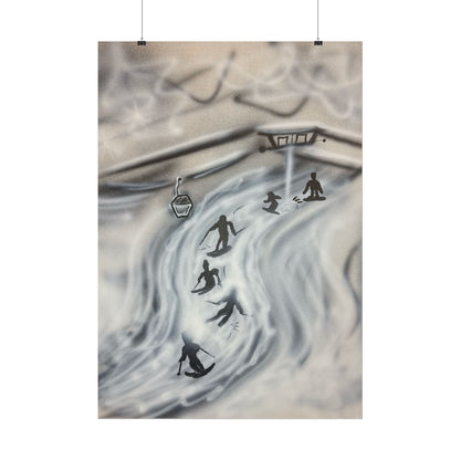 "avalanche" airbrush rolled print
