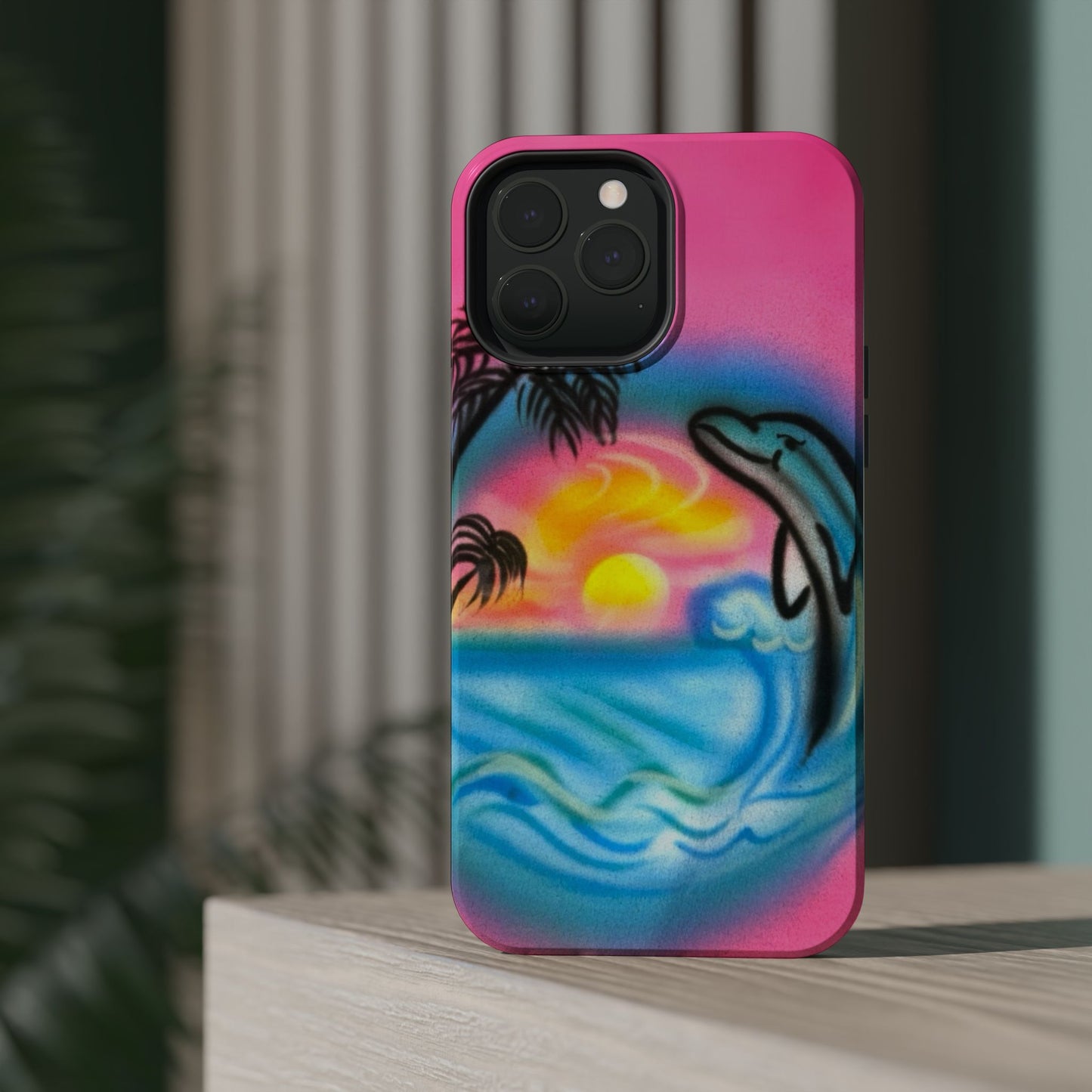 MagSafe "Delfinliebe" Airbrush iPhone-Hülle