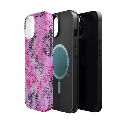 MagSafe "pink cheetah" airbrush iPhone case