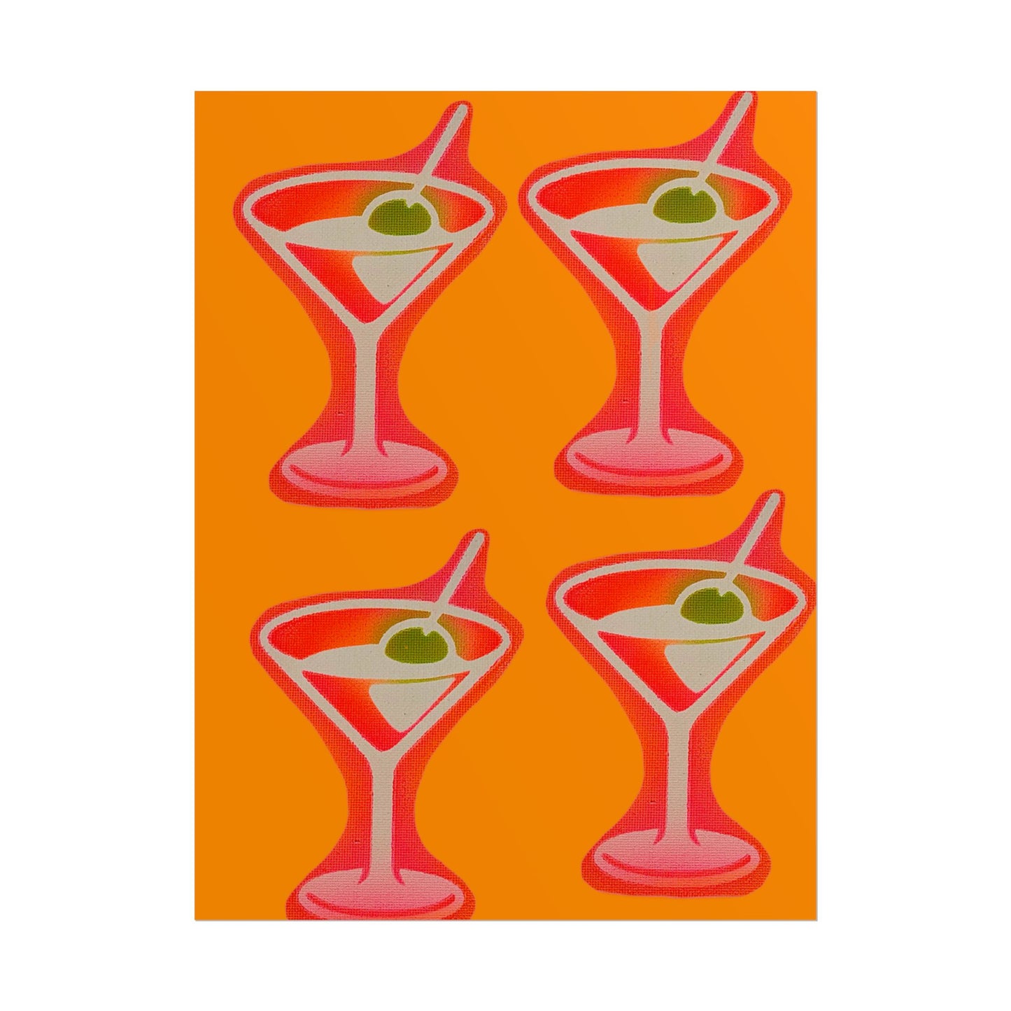 "shaken, not stirred" airbrush rolled print