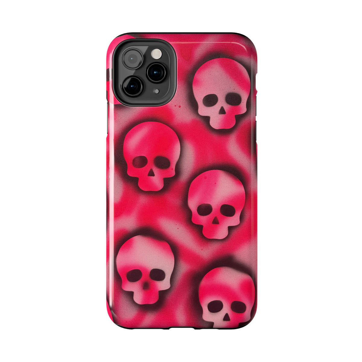 "pink skully" airbrush iPhone case