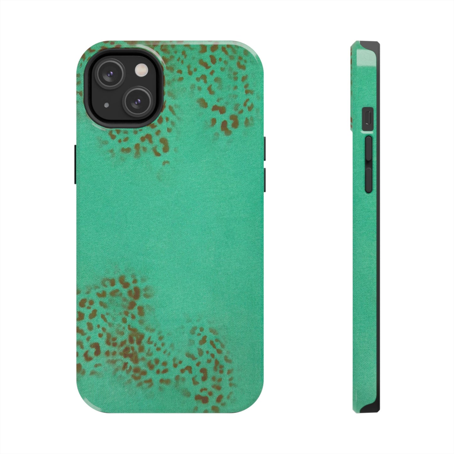 "teal cheetah" airbrush iPhone case