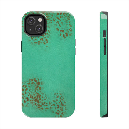 "teal cheetah" airbrush iPhone case