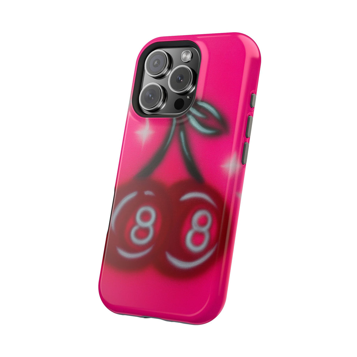 MagSafe "cherry 8ball" airbrush iPhone case