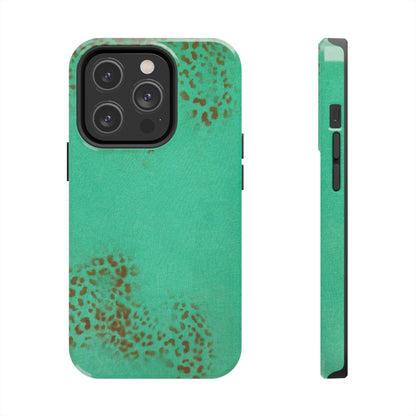 "teal cheetah" airbrush iPhone case