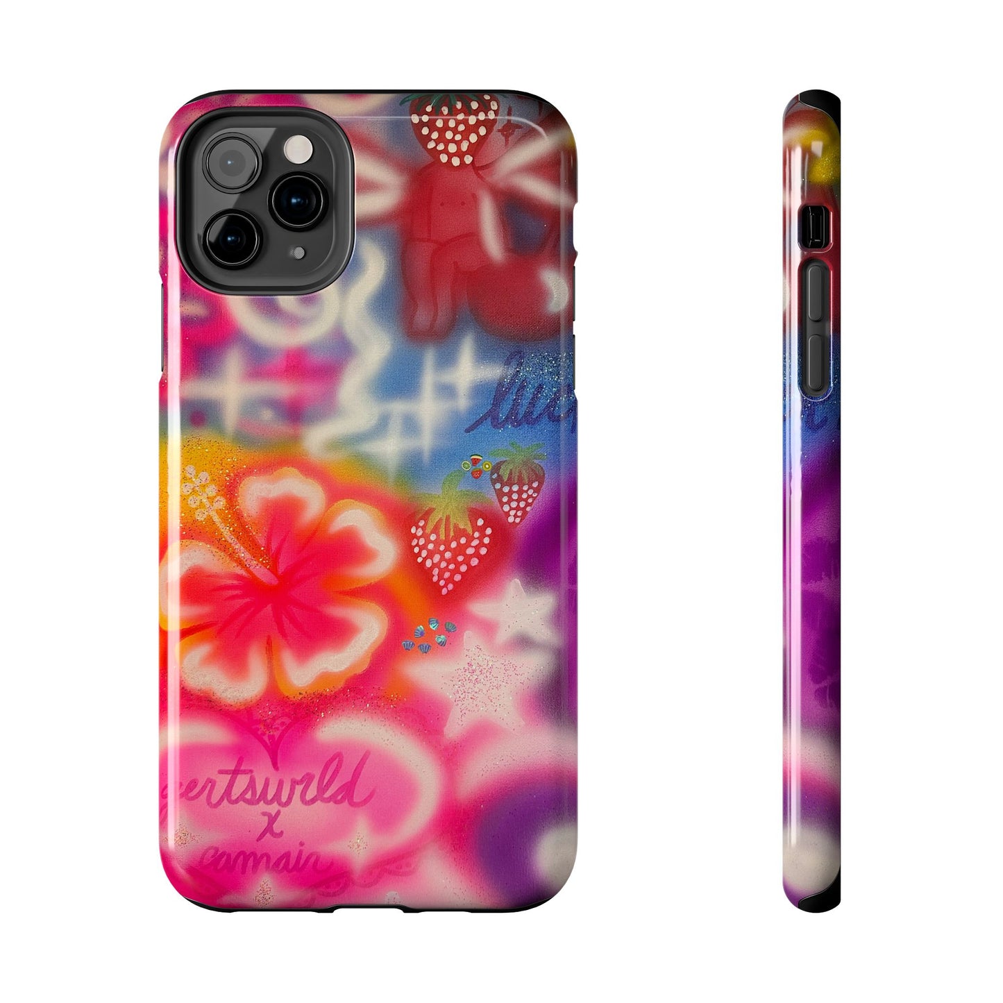 "luck and luv" airbrush iPhone case