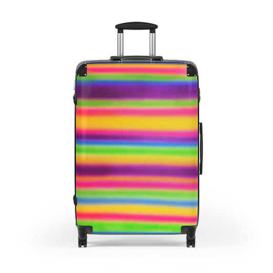 "colorful stripes" airbrush suitcase