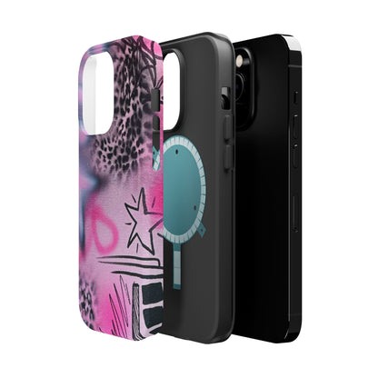 MagSafe "onyx cheetah" Airbrush iPhone Hülle