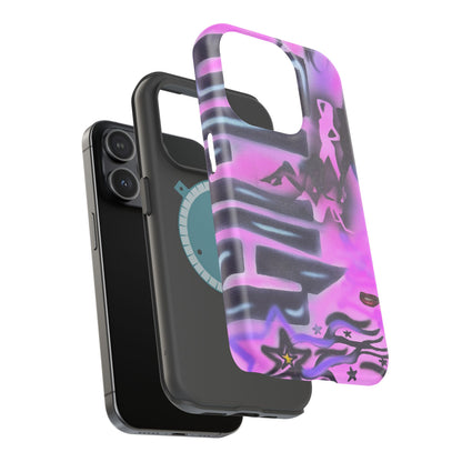 MagSafe "neon nights" airbrush iPhone case
