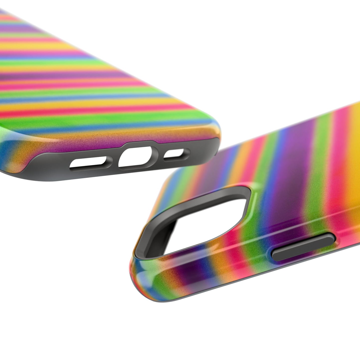 MagSafe "colorful stripes" airbrush iPhone case