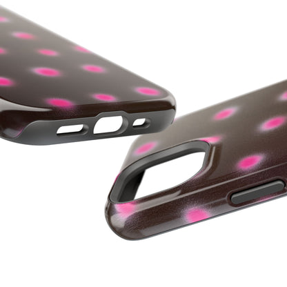 MagSafe "cherry mocha polka dot" airbrush iPhone case