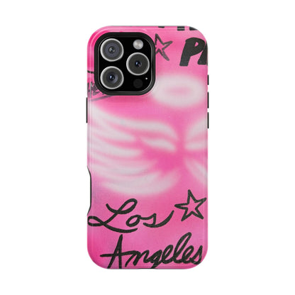 MagSafe "pinke Engelsflügel" Airbrush iPhone Hülle