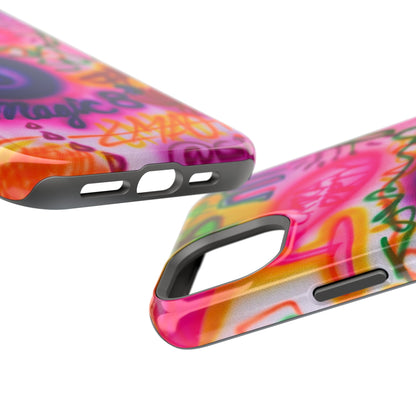 MagSafe "farbenfrohes Chaos" Airbrush-iPhone-Hülle