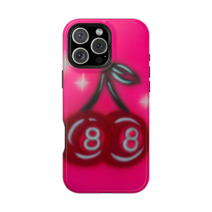 MagSafe "cherry 8ball" airbrush iPhone case