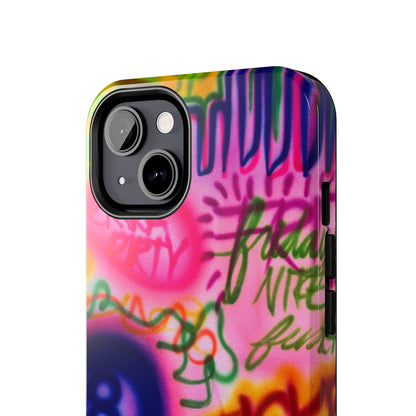 "colorful chaos" airbrush iPhone case