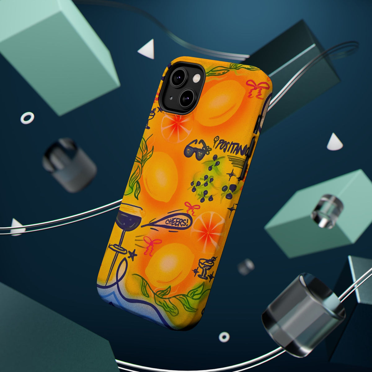 MagSafe Airbrush iPhone Hülle „citrus coastline“