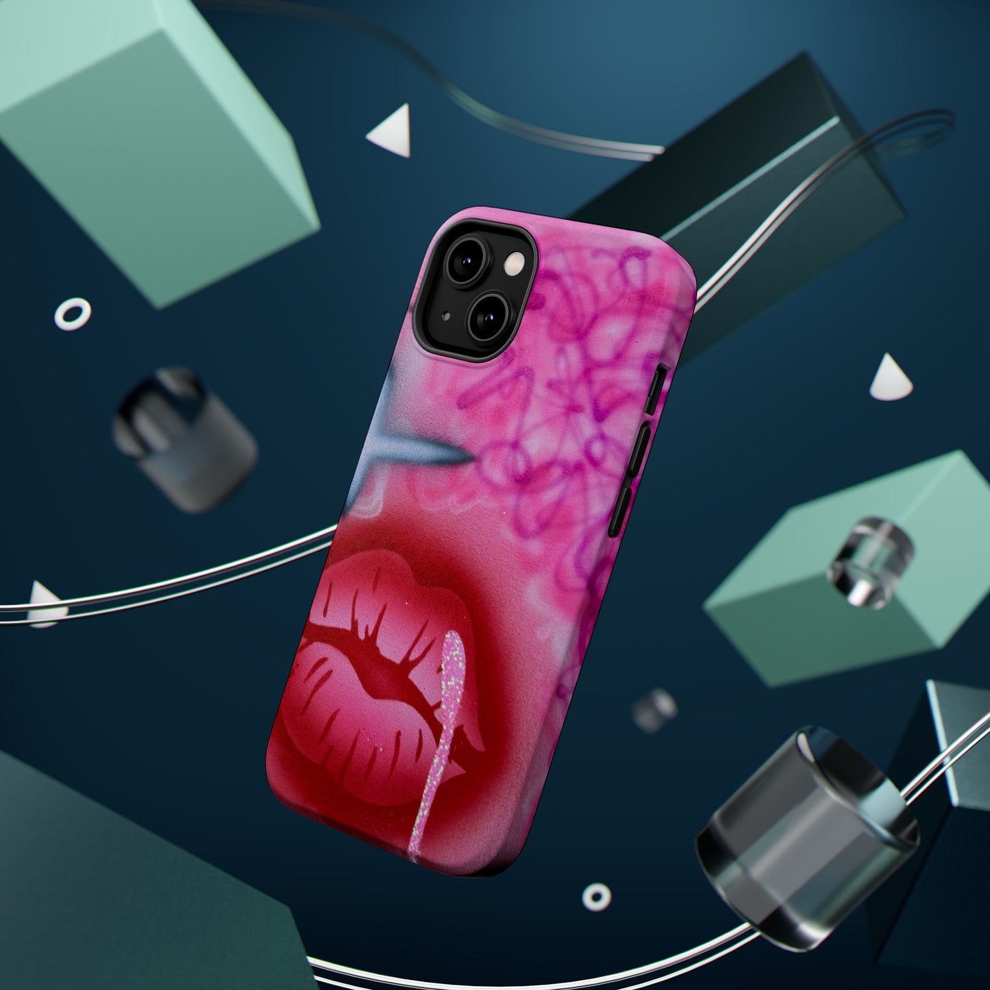 MagSafe limited edition "glitter aura" airbrush iPhone case