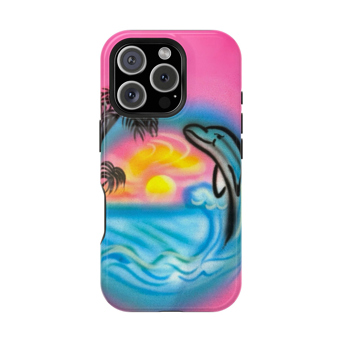 MagSafe "Delfinliebe" Airbrush iPhone-Hülle