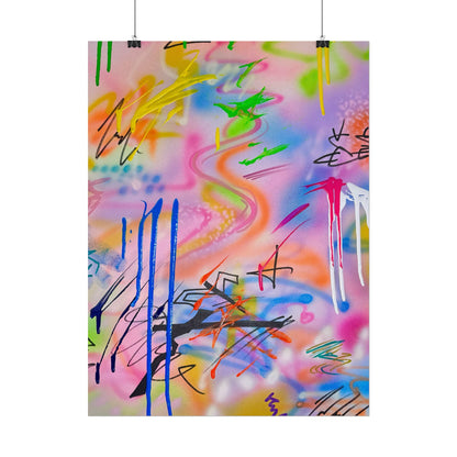 "neon haze" airbrush rolled print