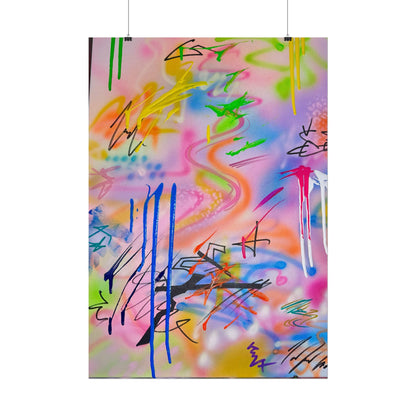 "neon haze" airbrush rolled print