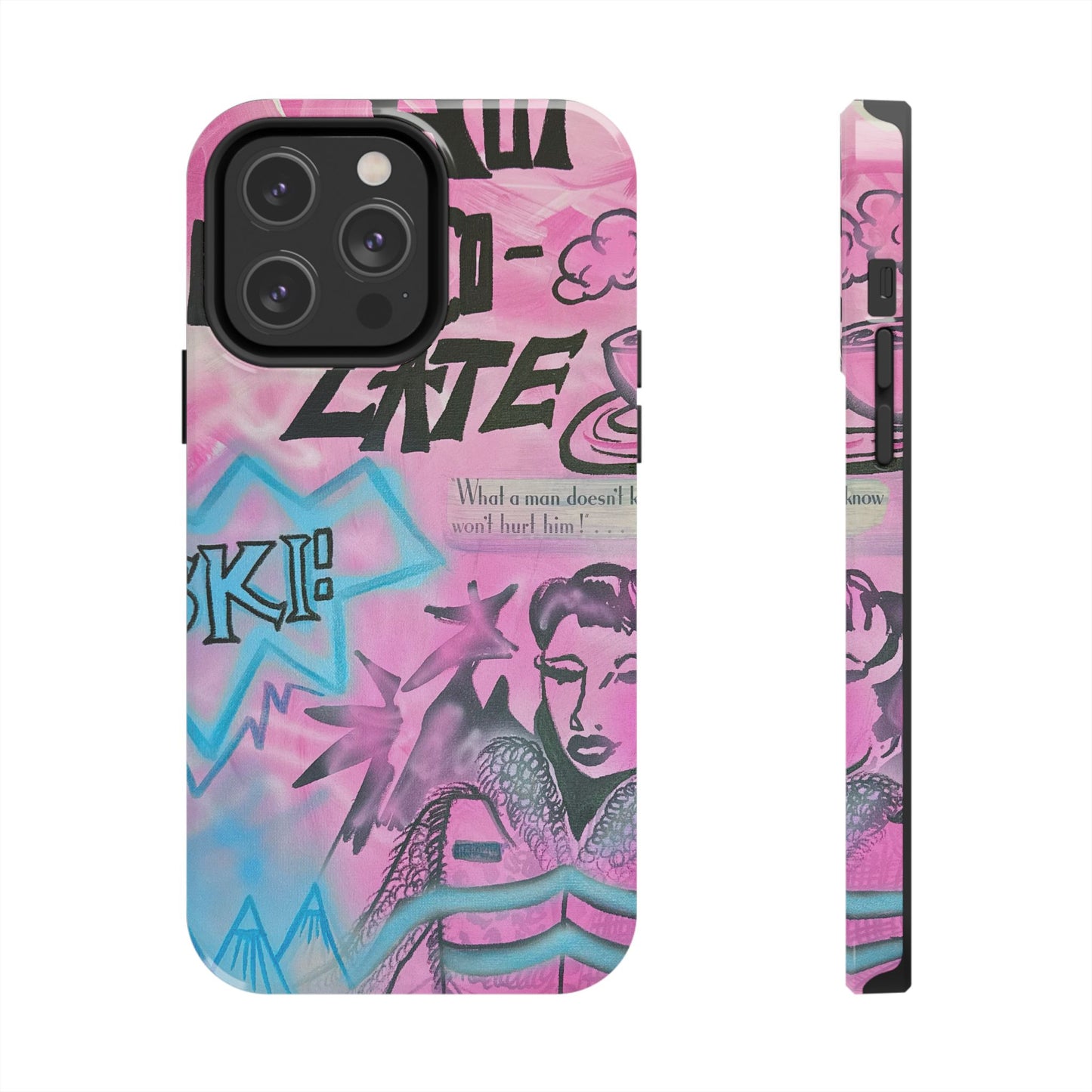 "avant le ski" airbrush iPhone case
