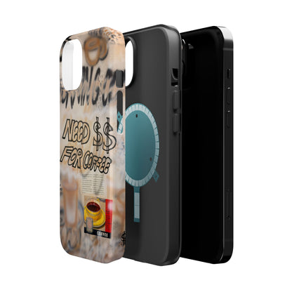 MagSafe "need $$ for coffee" airbrush iPhone case