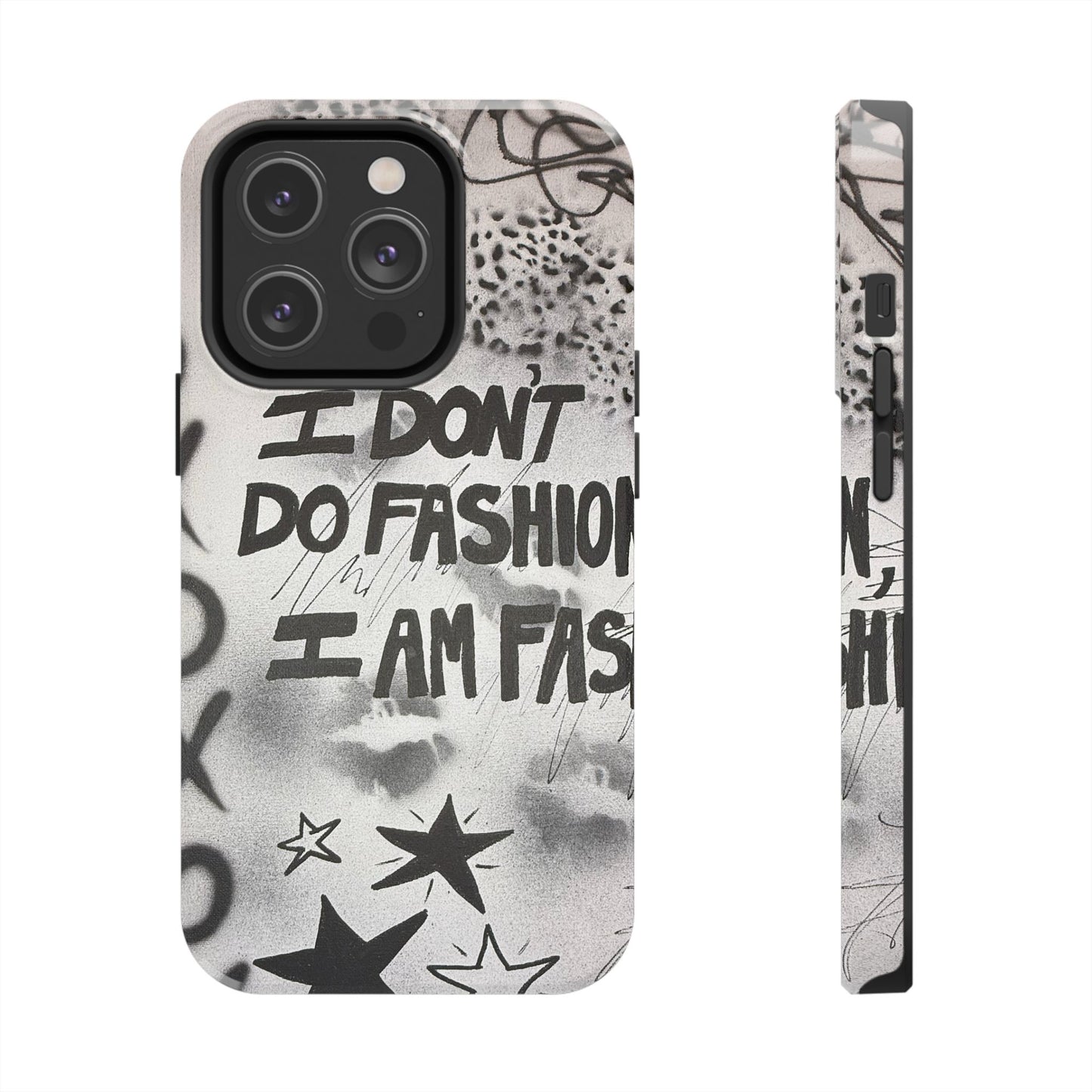 "i am fashion" airbrush iPhone case