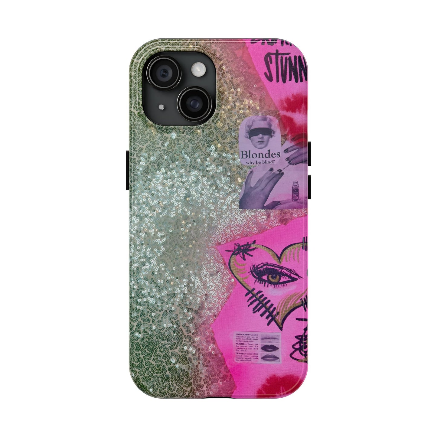 "glitter gloss" airbrush iPhone case