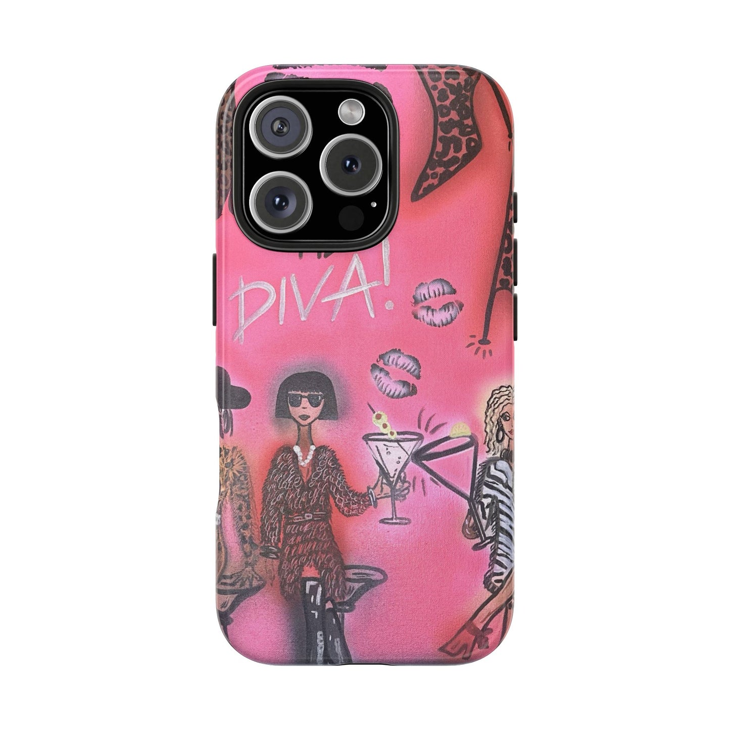 "party diva" airbrush iPhone case
