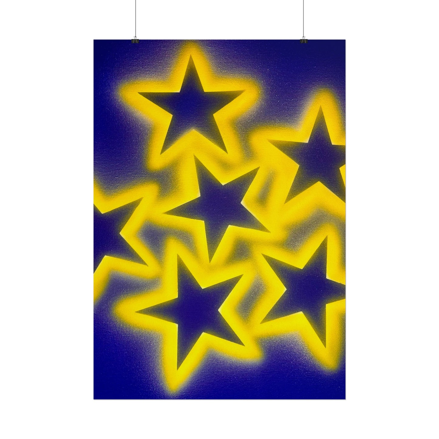 "cosmic crush" airbrush rolled print