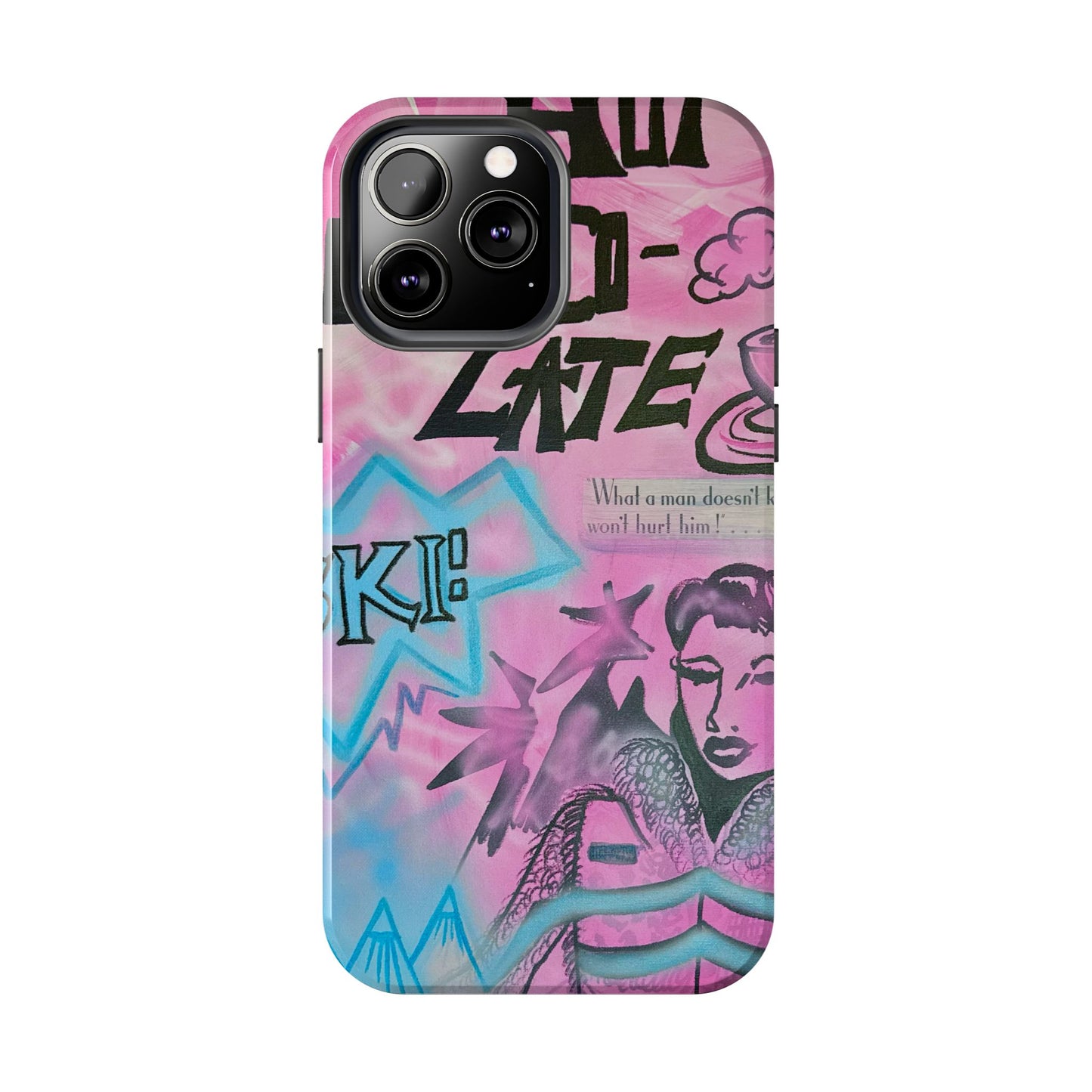 "avant le ski" airbrush iPhone case