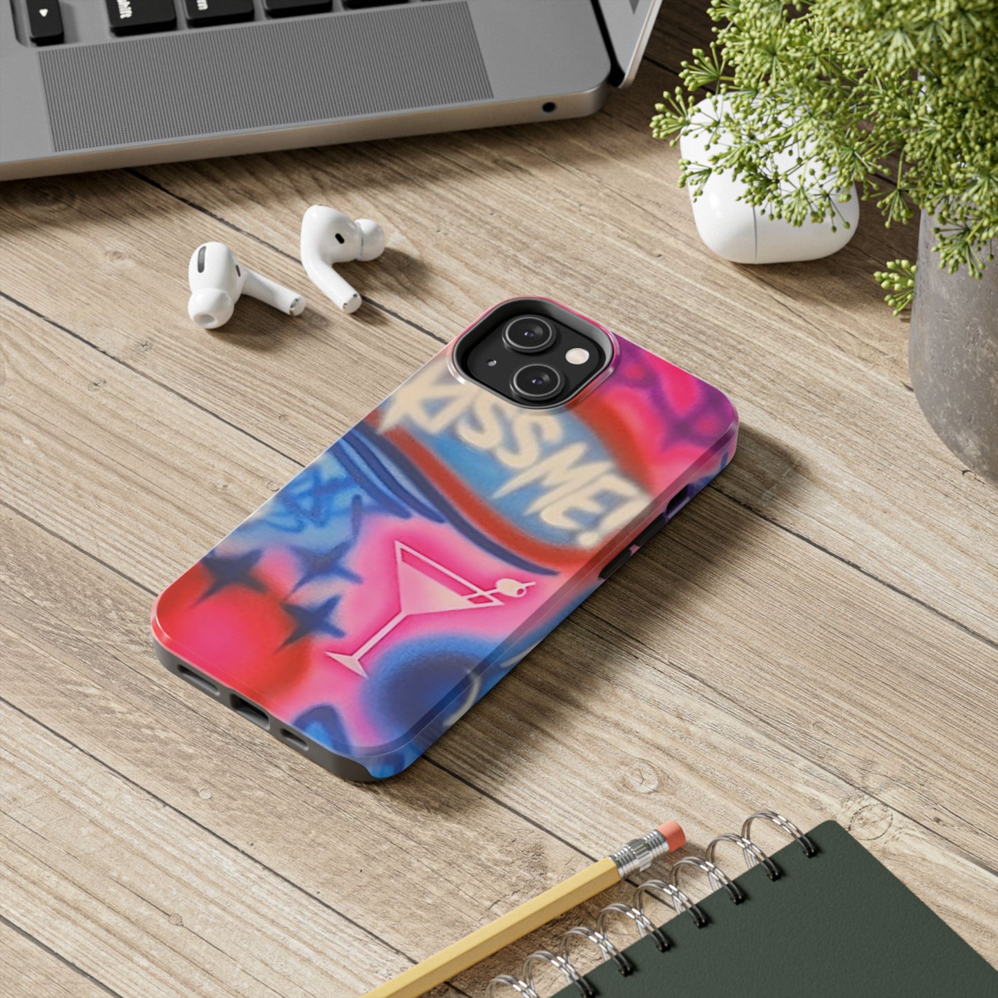 "kiss me pt. 2" airbrush iPhone case