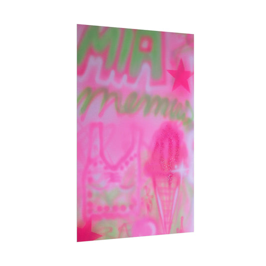"miami matcha" airbrush rolled print