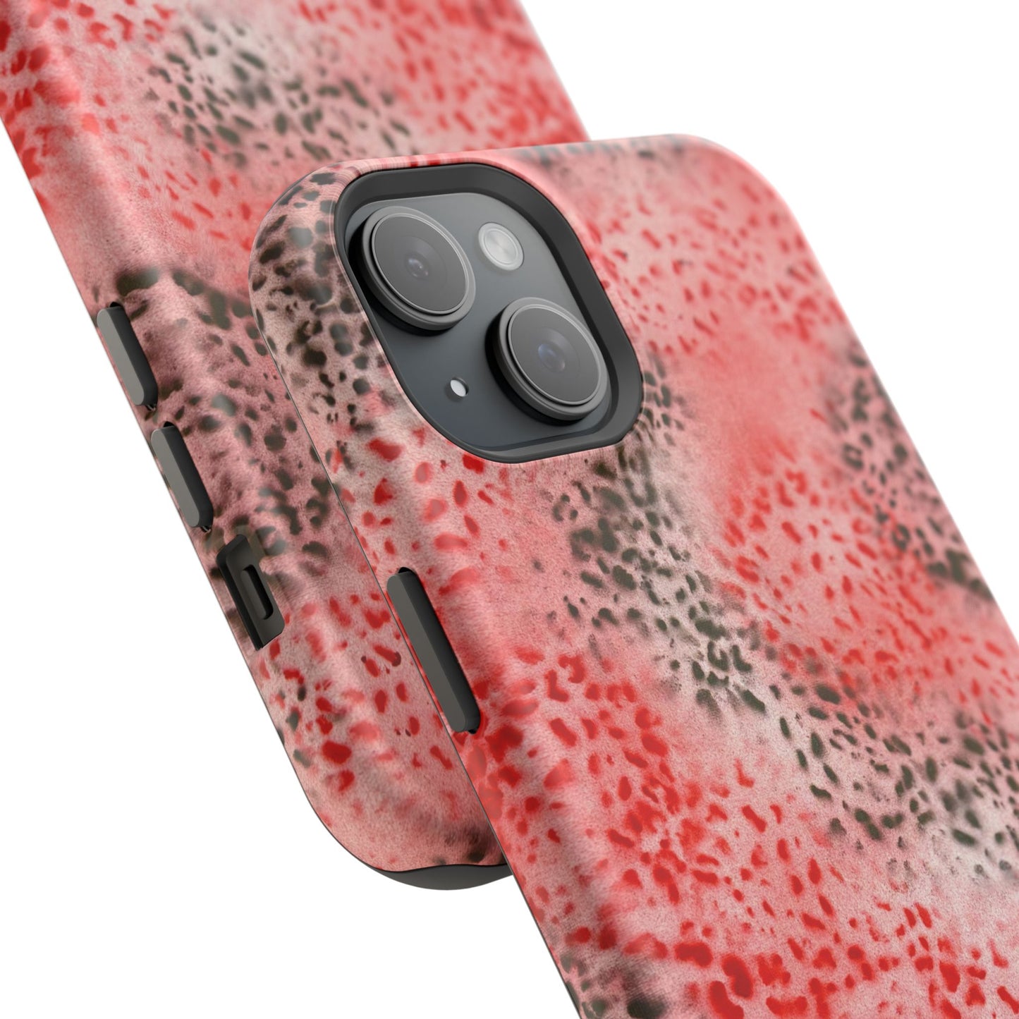 MagSafe "red cheetah" airbrush iPhone case