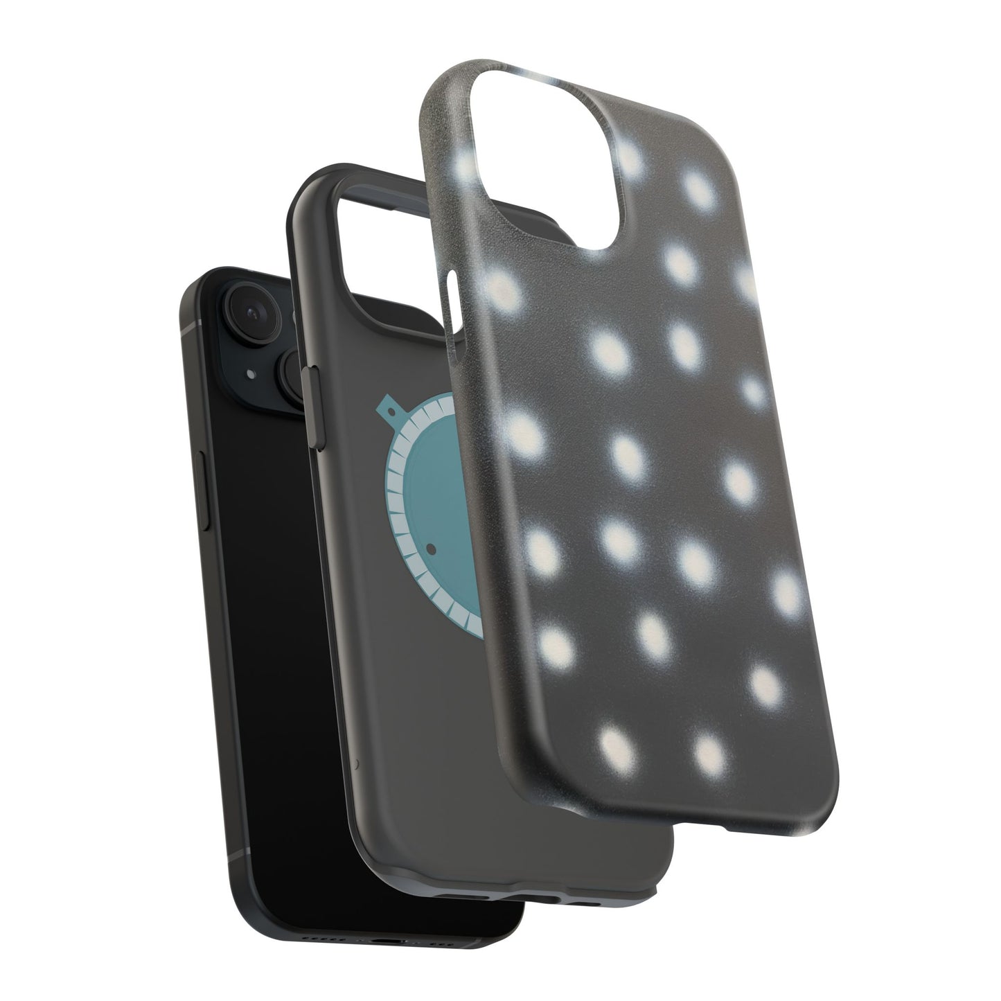 MagSafe "coconut noir polka dot" airbrush iPhone case
