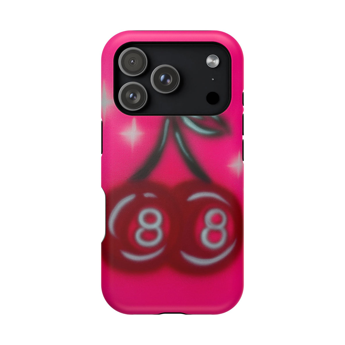 MagSafe "cherry 8ball" airbrush iPhone case