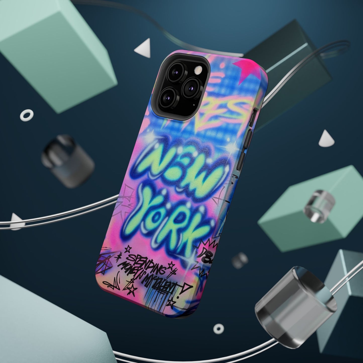 magsafe "spending $$ is my talent" airbrush iPhone case
