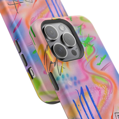 MagSafe "neon haze" airbrush iPhone case