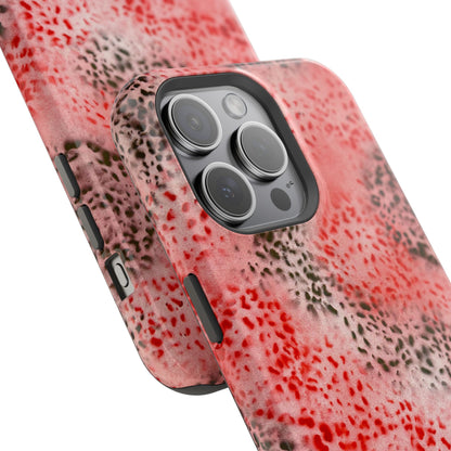 MagSafe "red cheetah" airbrush iPhone case